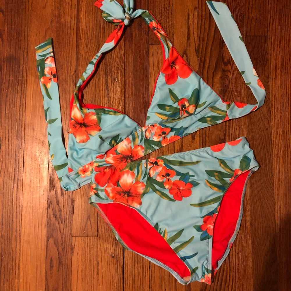 NWOT Athena halter top two-piece swimsuit, size 12